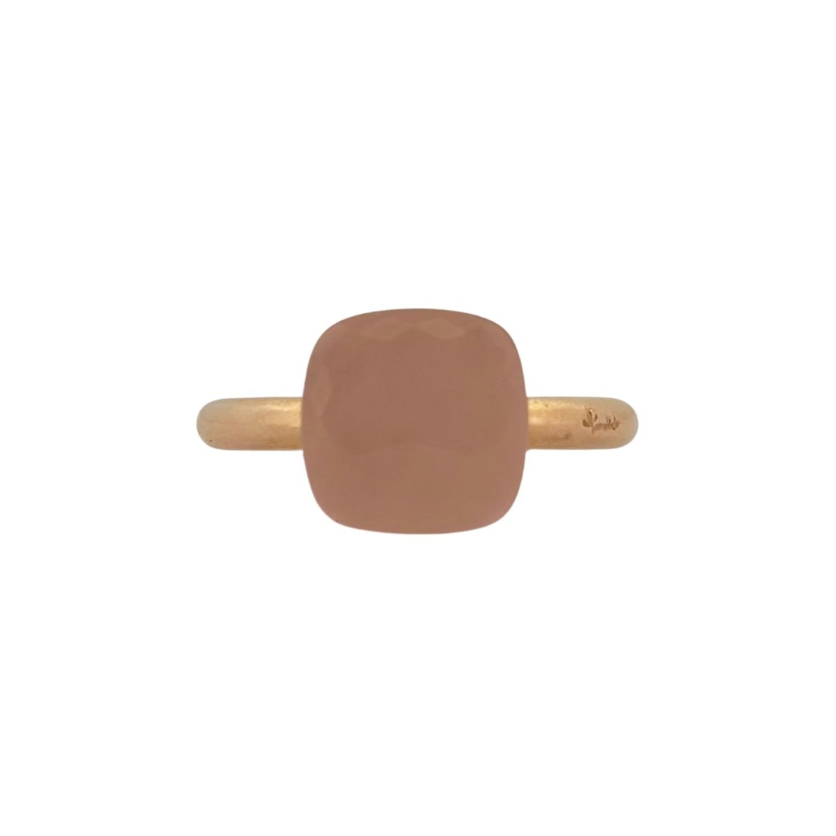 Bague POMELLATO Nudo en or jaune et quartz rose - Castafiore