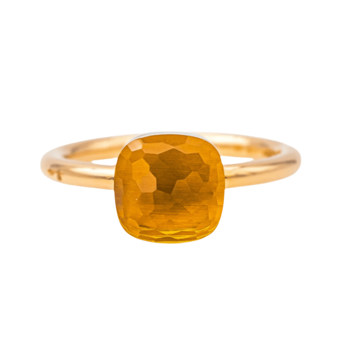 Bague POMELLATO, "Nudo" en or rose et citrine - Castafiore