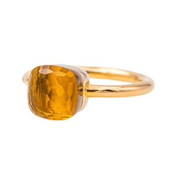 Bague POMELLATO, "Nudo" en or rose et citrine - Castafiore