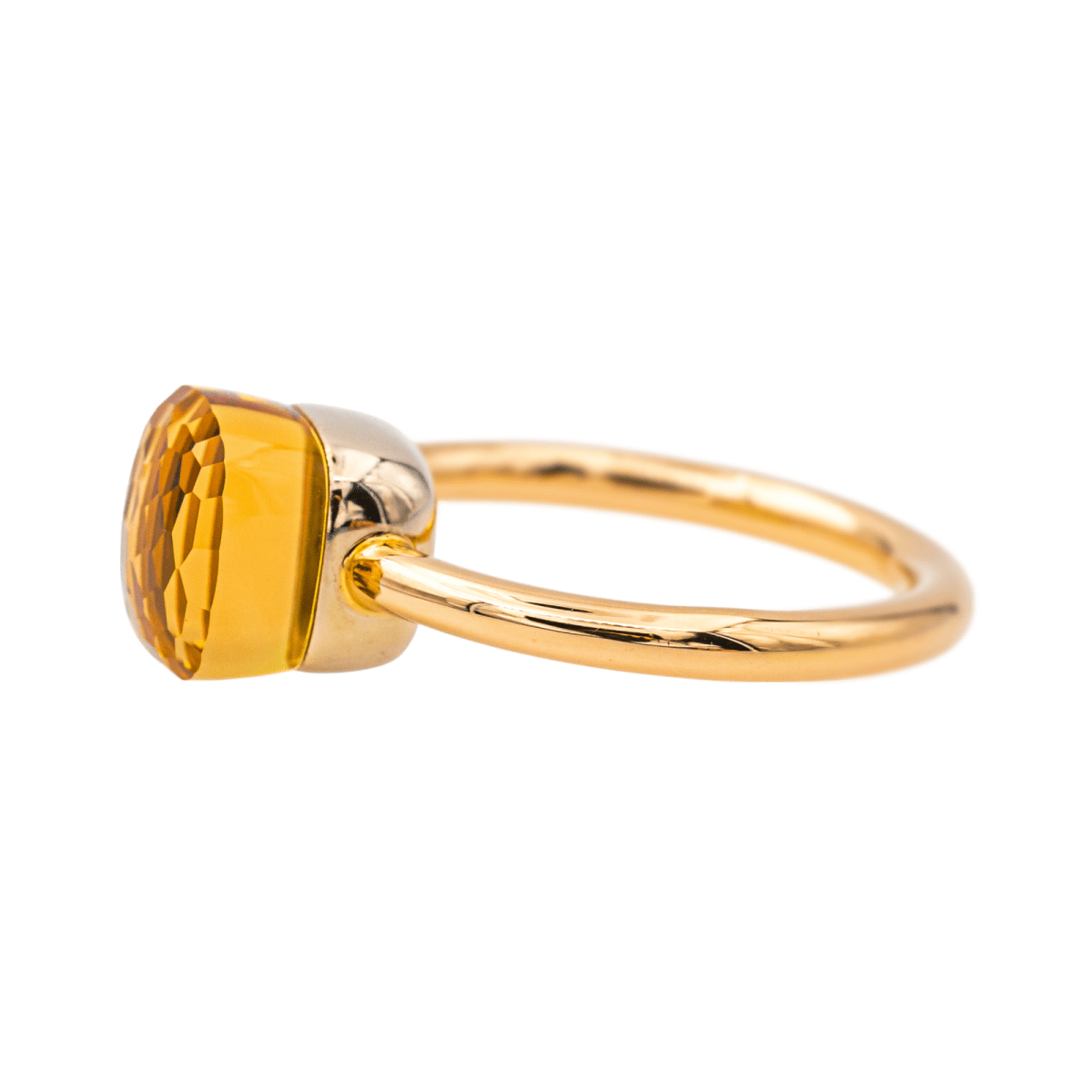 Bague POMELLATO, "Nudo" en or rose et citrine - Castafiore