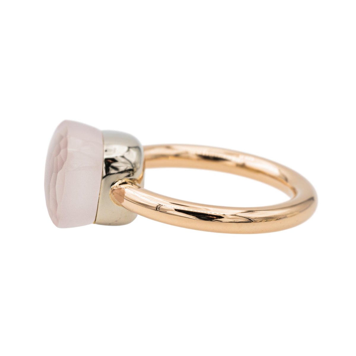 Bague POMELLATO "Nudo" en or rose et quartz - Castafiore