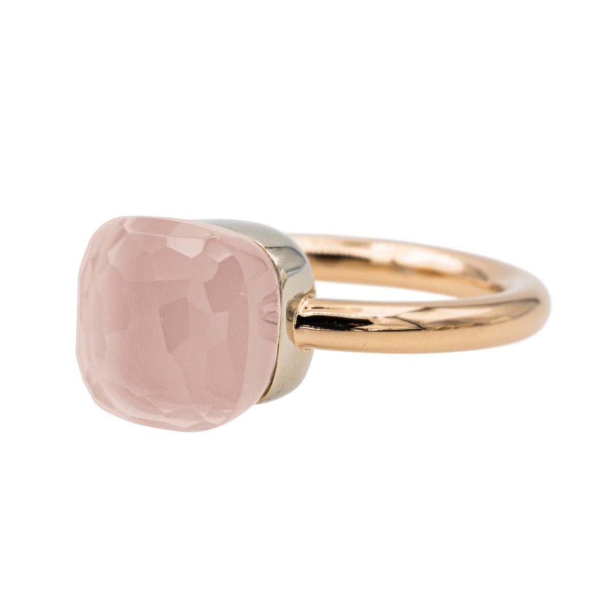 Bague POMELLATO "Nudo" en or rose et quartz - Castafiore