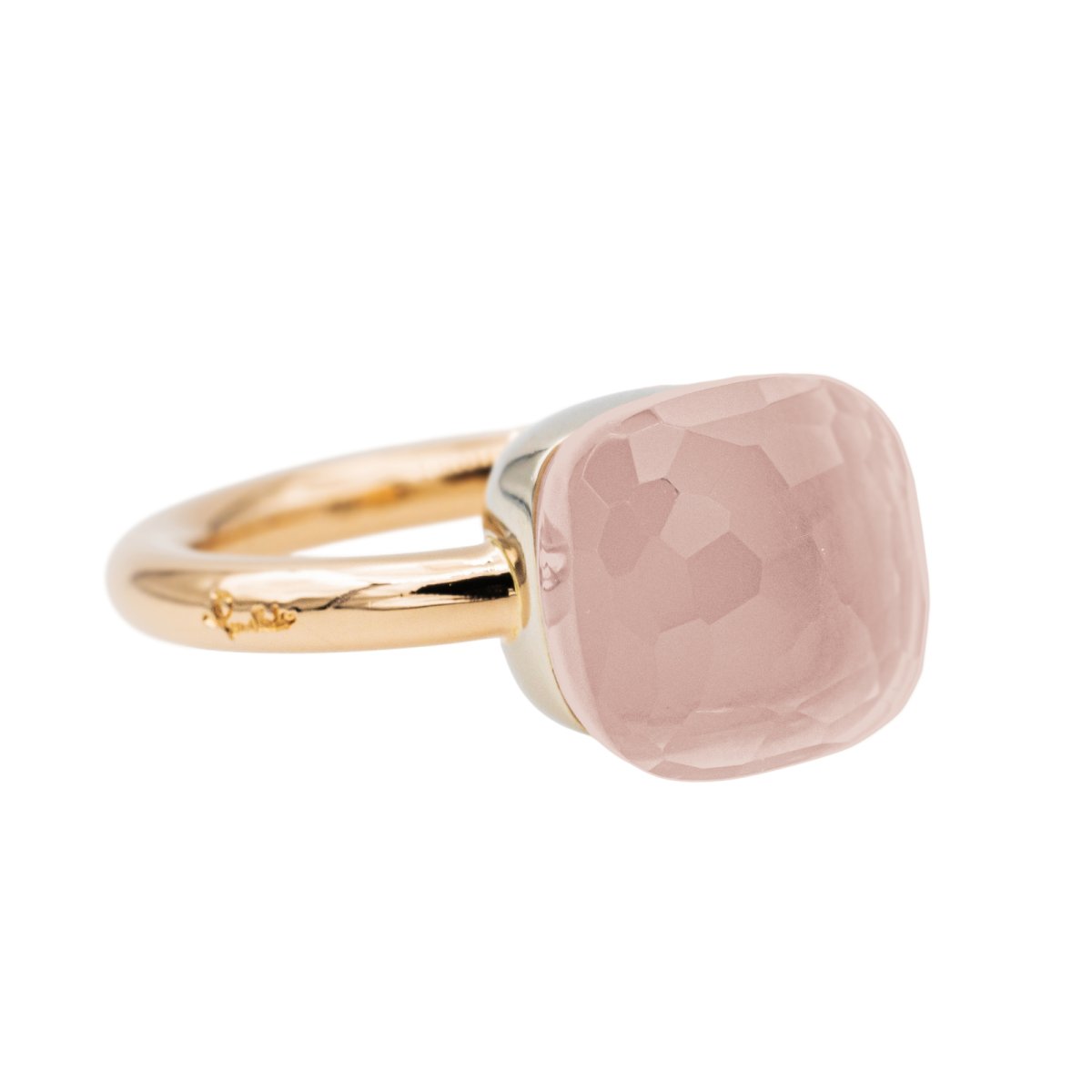 Bague POMELLATO "Nudo" en or rose et quartz - Castafiore