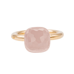 Bague POMELLATO "Nudo" en or rose et quartz - Castafiore