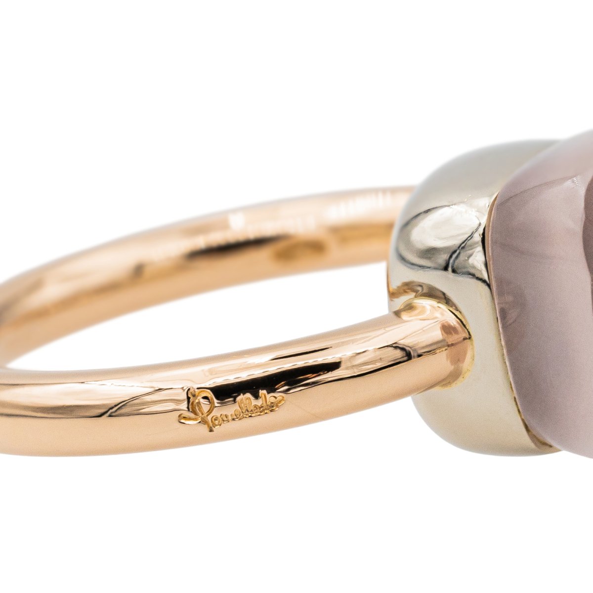 Bague POMELLATO "Nudo" en or rose et quartz - Castafiore