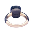 Bague POMELLATO Nudo en or rose, titane, obsidienne, diamants noirs. - Castafiore