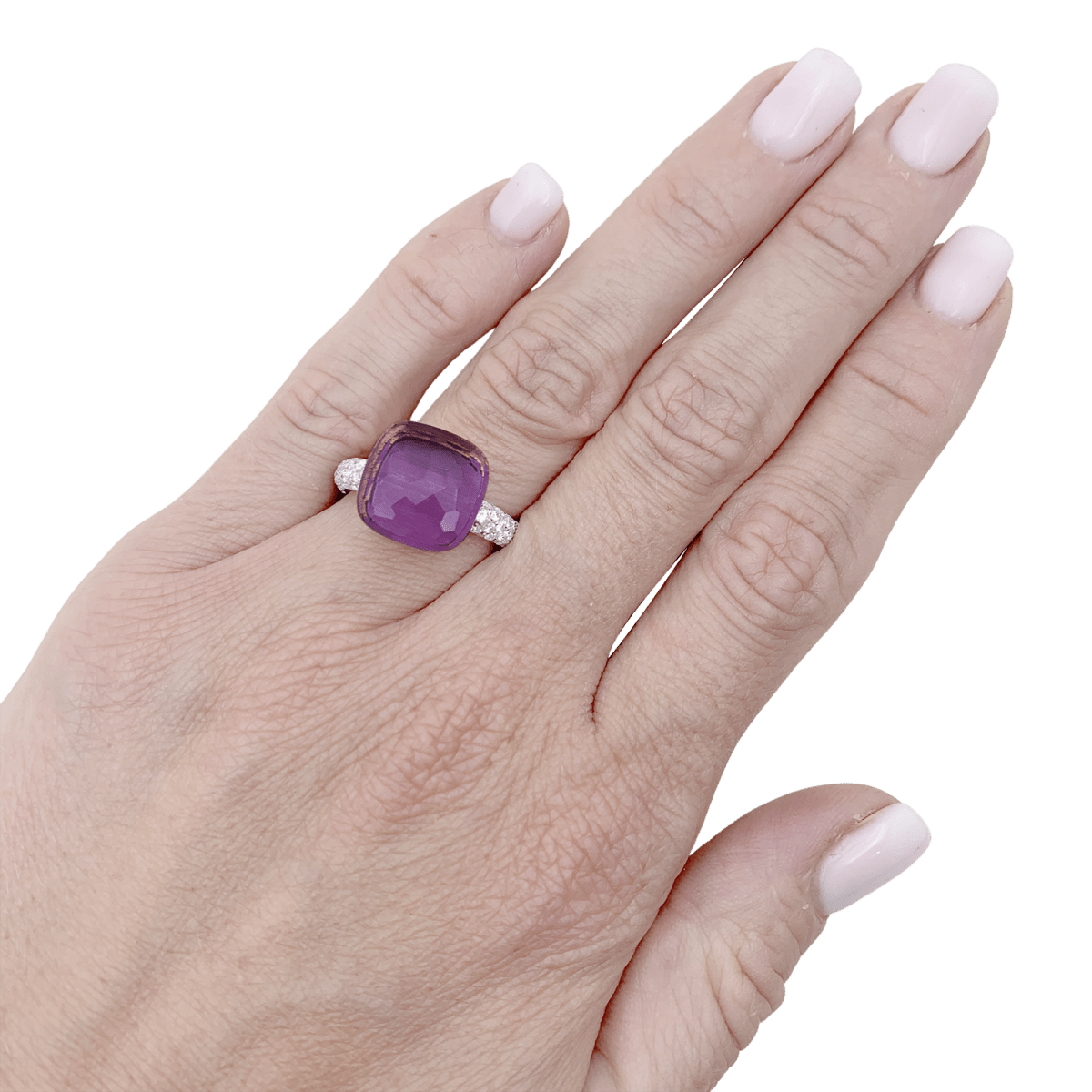 Bague Pomellato, "Nudo Maxi", améthyste, diamants, deux ors. - Castafiore