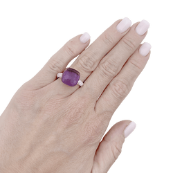 Bague Pomellato, "Nudo Maxi", améthyste, diamants, deux ors. - Castafiore
