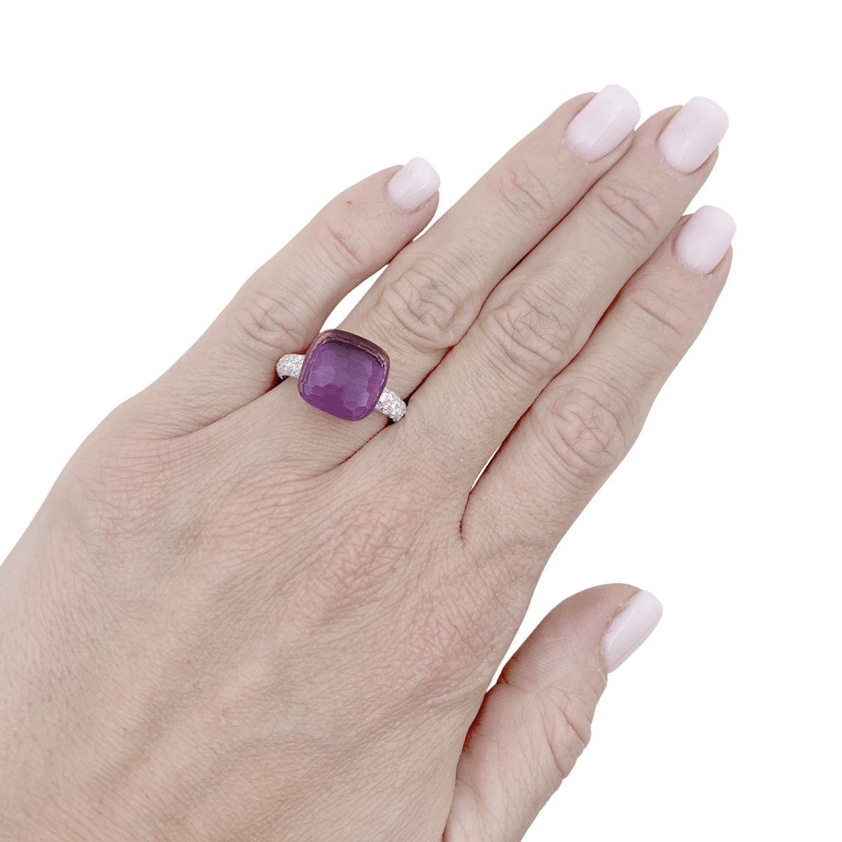 Bague Pomellato, "Nudo Maxi", améthyste, diamants, deux ors. - Castafiore