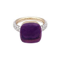 Bague Pomellato, "Nudo Maxi", améthyste, diamants, deux ors. - Castafiore
