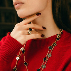 Bague POMELLATO Nudo Petit Classic en or jaune et quartz fumé