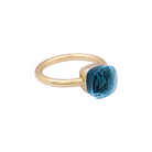 Bague Pomellato, "Nudo Petit", or rose, or blanc, topaze bleue. - Castafiore