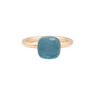 Bague Pomellato, "Nudo Petit", or rose, or blanc, topaze bleue. - Castafiore