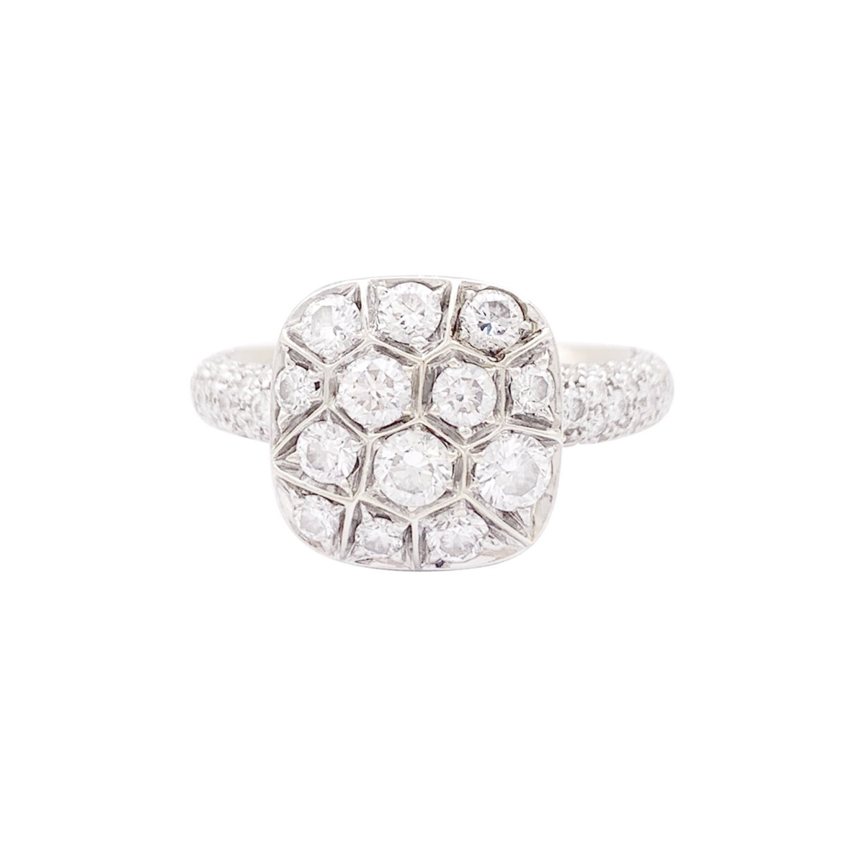 Bague Pomellato Nudo Solitaire en or rose, or blanc, diamants - Castafiore