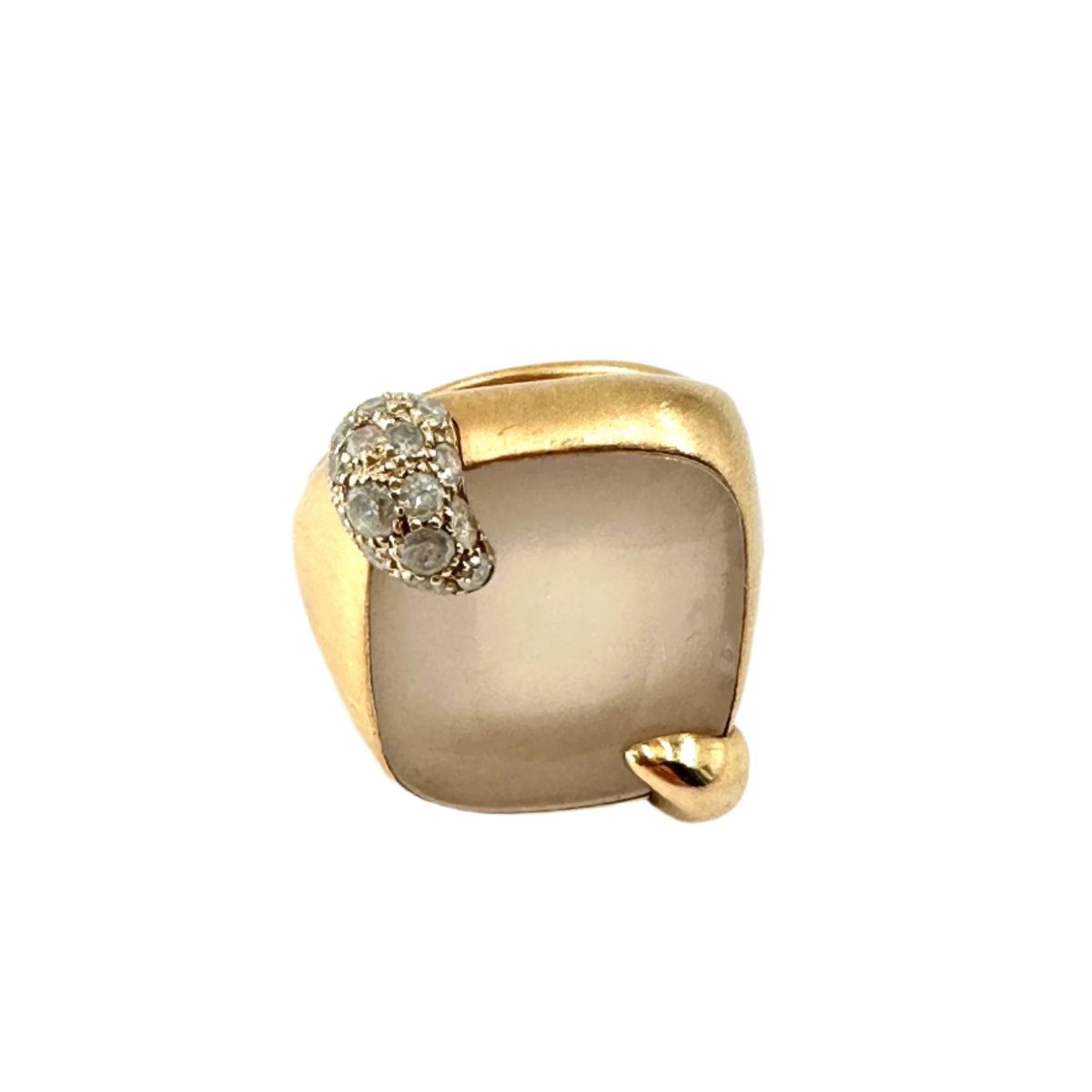 Bague POMELLATO, "Ritratto" en or jaune et quartz blanc - Castafiore