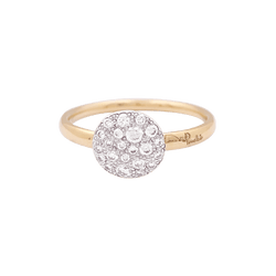 Bague POMELLATO "Sabbia" en or rose et blanc, diamants. - Castafiore