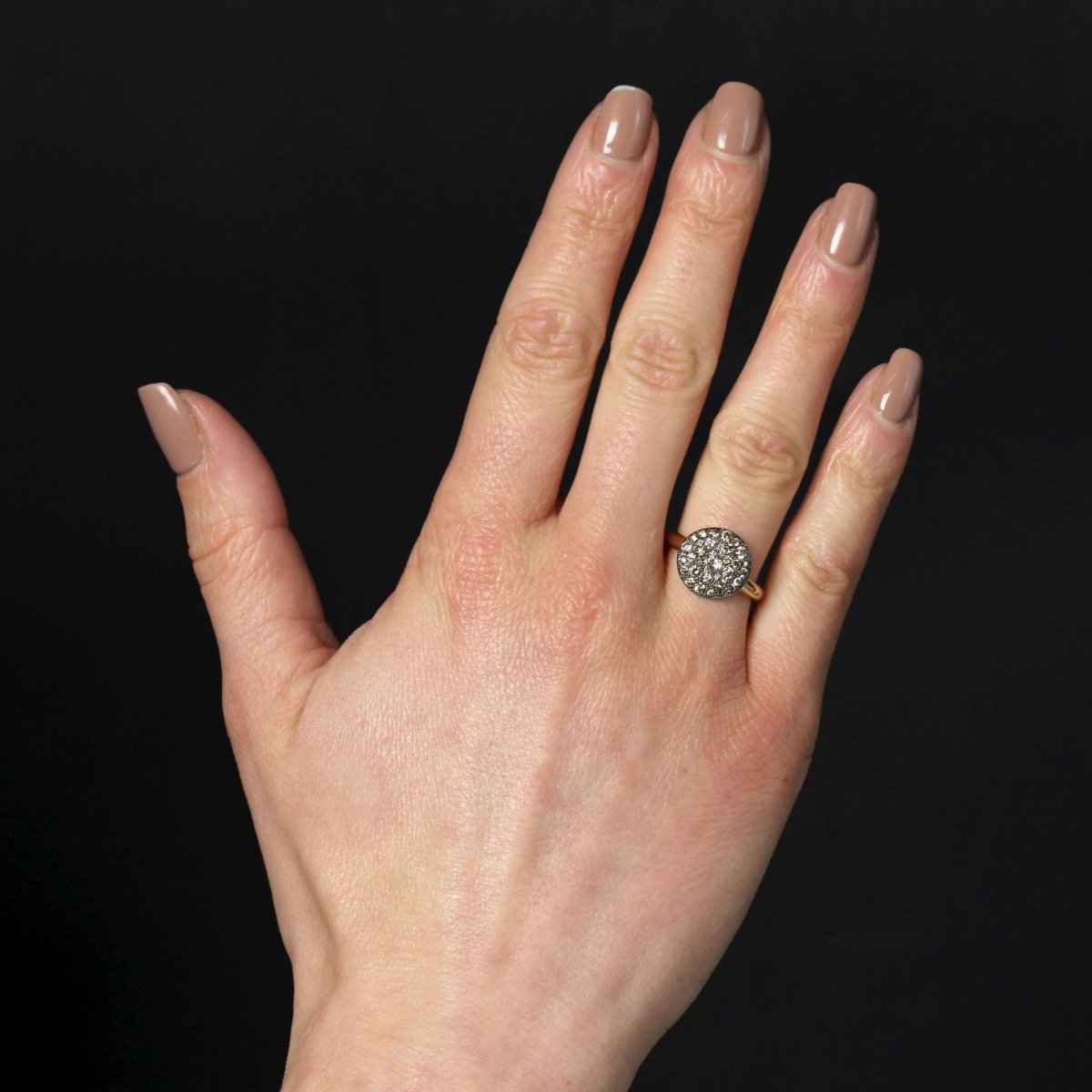 Bague Pavée POMELLATO Sabbia en or rose et diamants