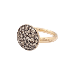 Bague Pomellato "Sabbia" or rose et noirici, diamants bruns. - Castafiore