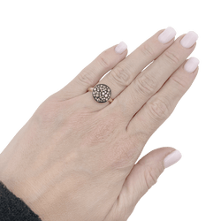 Bague Pomellato "Sabbia" or rose et noirici, diamants bruns. - Castafiore