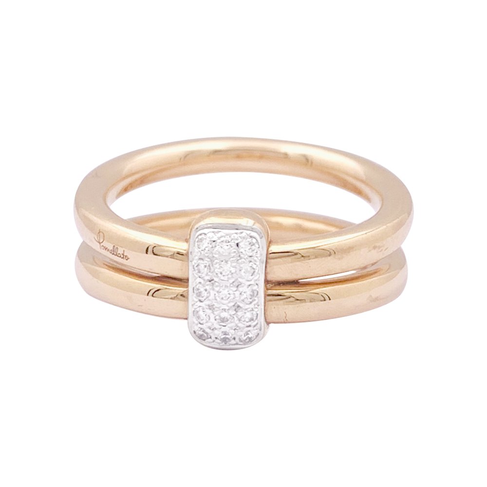 Bague POMELLATO, "Together" en or rose et diamants - Castafiore