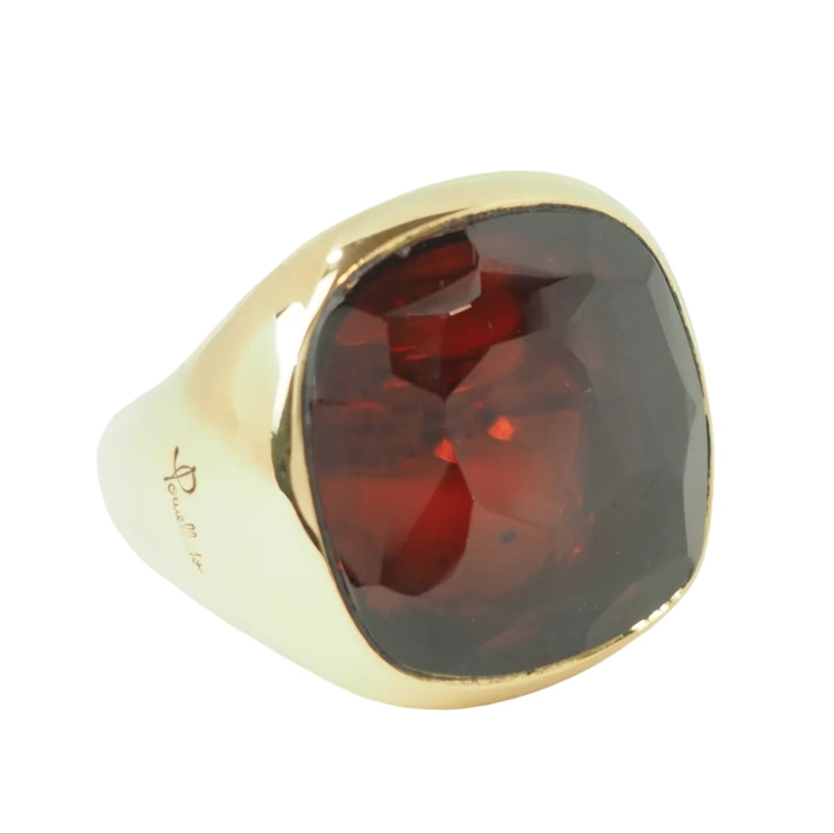 Bague POMELLATO "Victoria" en or jaune et grenat - Castafiore