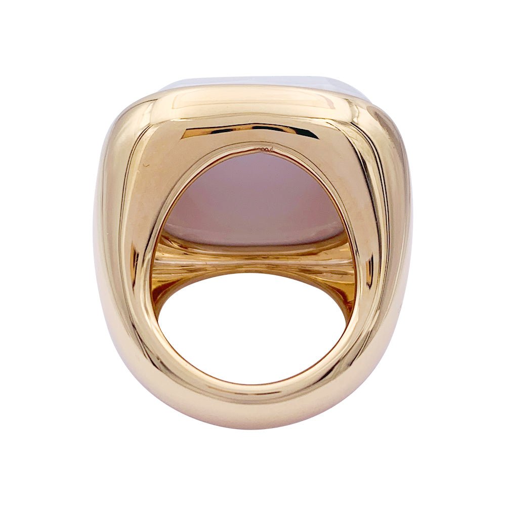 Bague Pomellato, "Victoria", or rose, cacholong. - Castafiore