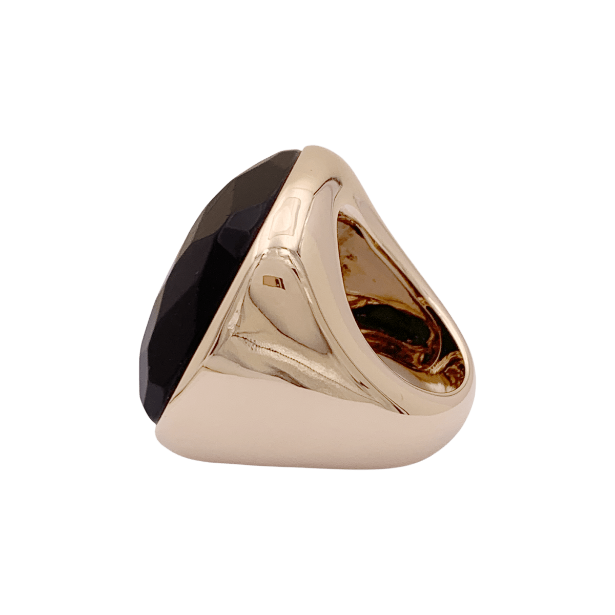 Bague Pomellato "Victoria", or rose, jais. - Castafiore