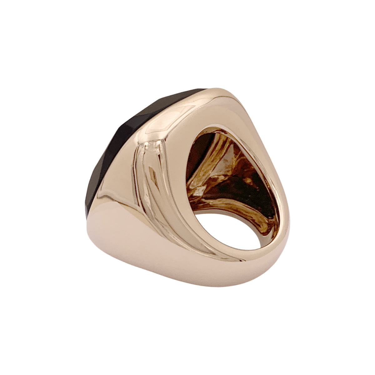 Bague Pomellato "Victoria", or rose, jais. - Castafiore