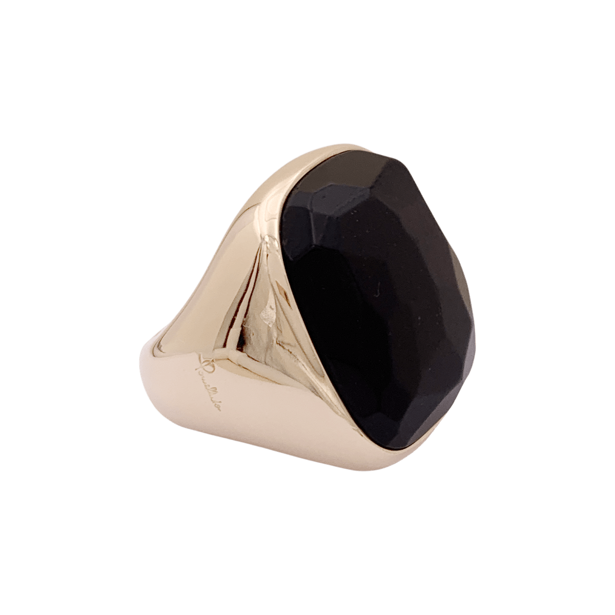 Bague Pomellato "Victoria", or rose, jais. - Castafiore