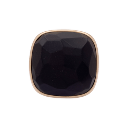 Bague Pomellato "Victoria", or rose, jais. - Castafiore