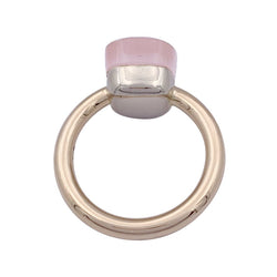 Bague Pomellato,"Nudo Classic", deux ors et quartz rose. - Castafiore