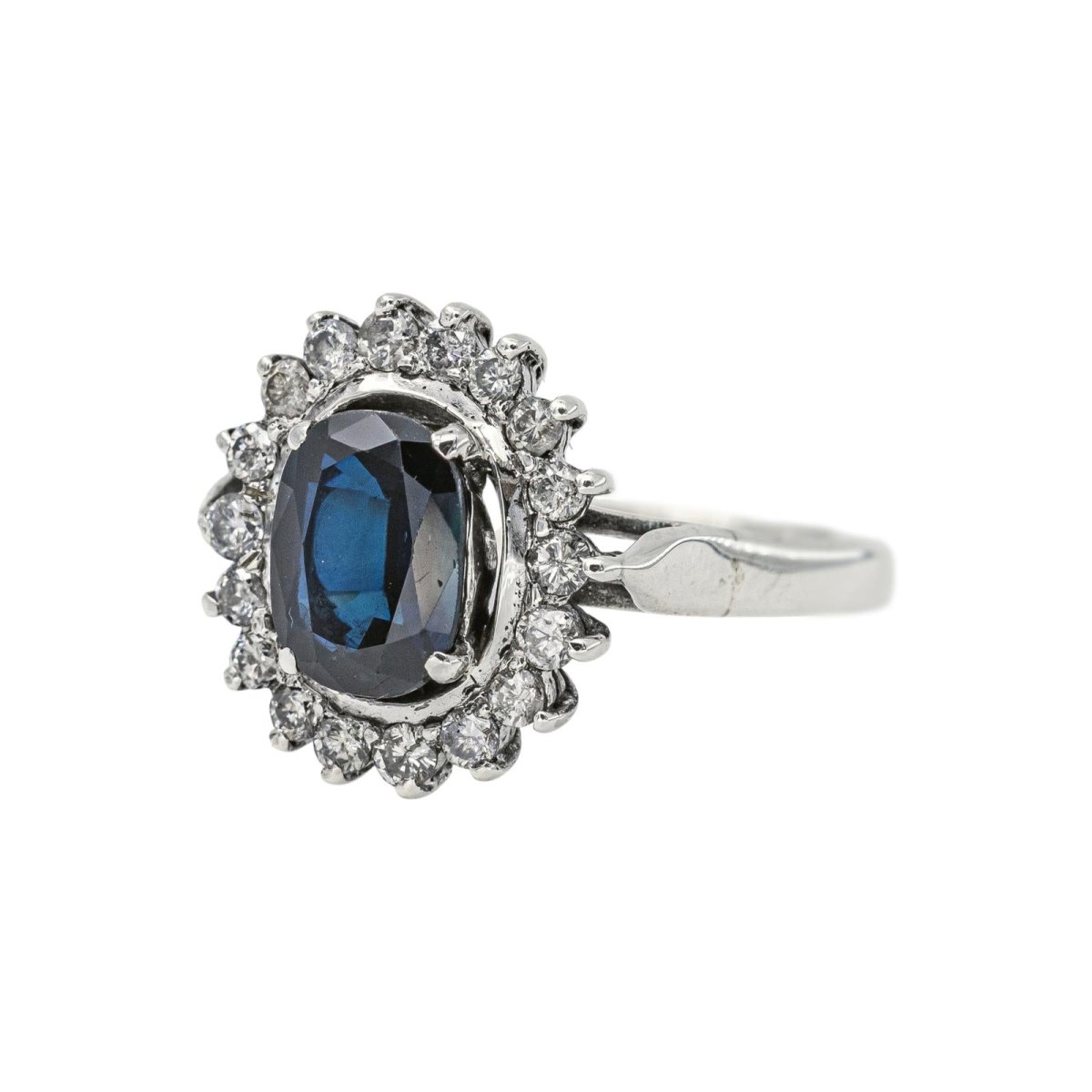 Bague Pompadour Argent Saphir - Castafiore