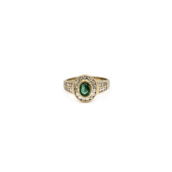 Bague pompadour émeraude - Castafiore