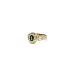 Bague pompadour émeraude - Castafiore