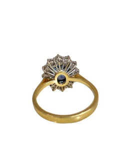 Bague Pompadour, en or 18k, saphir et diamants - Castafiore