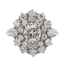 Bague Pompadour en Or blanc et Diamant - Castafiore