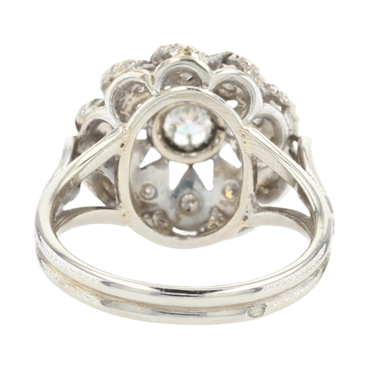 Bague Pompadour en or blanc et diamants - Castafiore