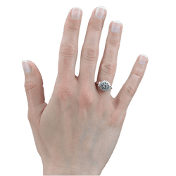 Bague Pompadour en or blanc et saphirs - Castafiore