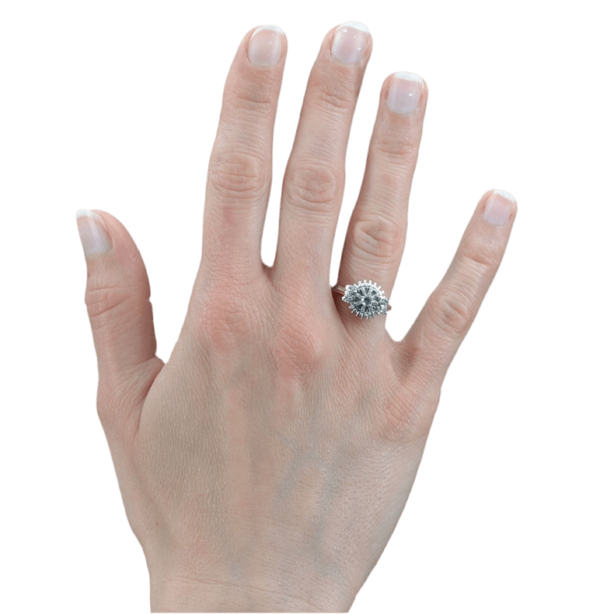 Bague Pompadour en or blanc et saphirs - Castafiore