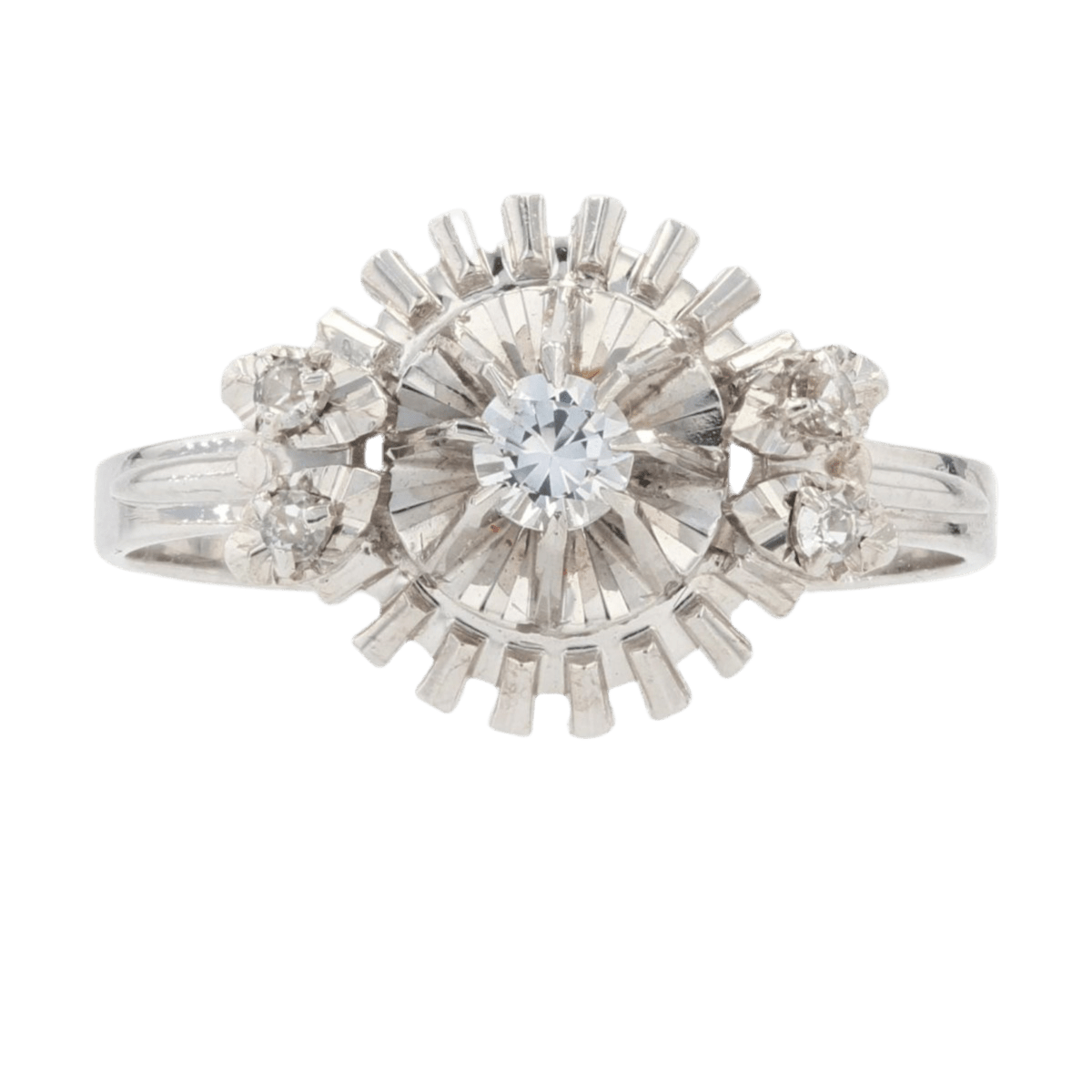 Bague Pompadour en or blanc et saphirs - Castafiore