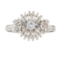 Bague Pompadour en or blanc et saphirs - Castafiore