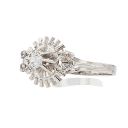 Bague Pompadour en or blanc et saphirs - Castafiore