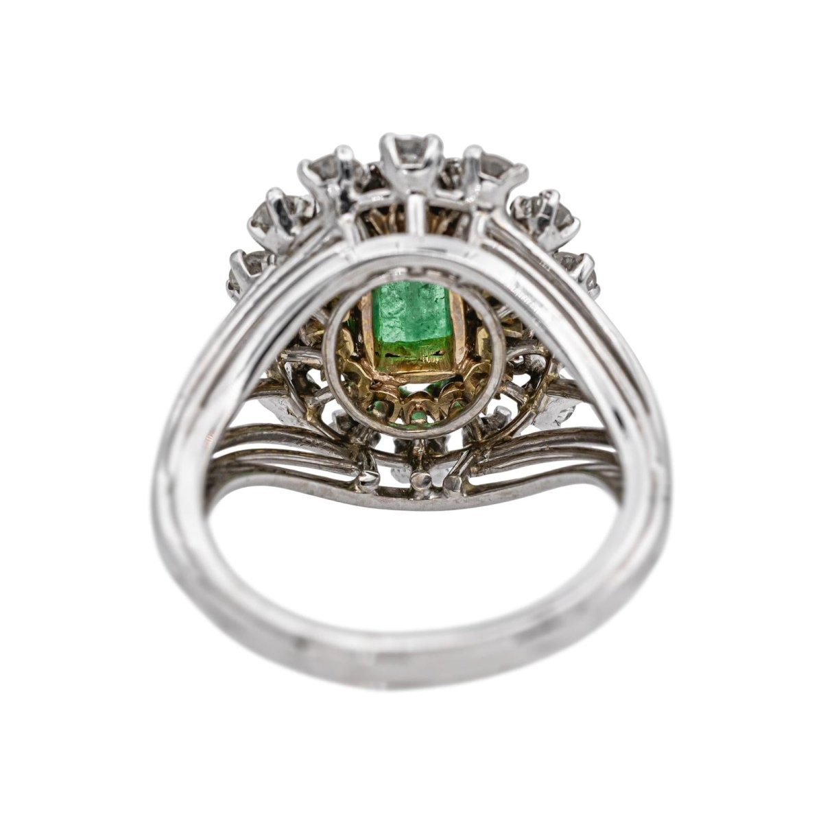 Ring Pompadour White gold Emerald