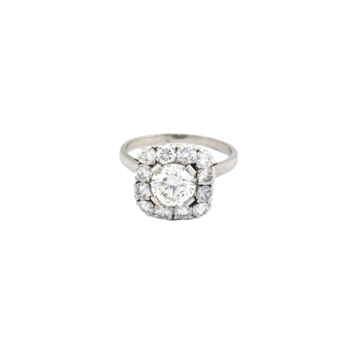 Bague Pompadour en or blanc, platine et diamants - Castafiore