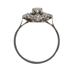 Bague Pompadour en or blanc, platine et diamants - Castafiore