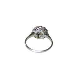 Bague Pompadour en or blanc, platine, et diamants - Castafiore