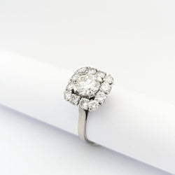 Bague Pompadour en or blanc Platine et diamants - Castafiore