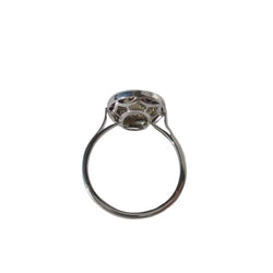 Bague Pompadour en or blanc, rubis et diamants - Castafiore