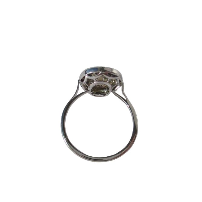 Bague Pompadour en or blanc, rubis et diamants - Castafiore