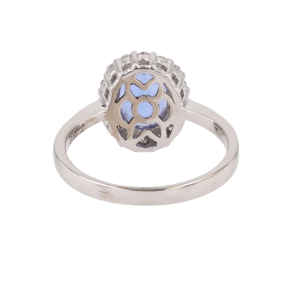 Bague Pompadour en or blanc, tanzanite et diamants - Castafiore